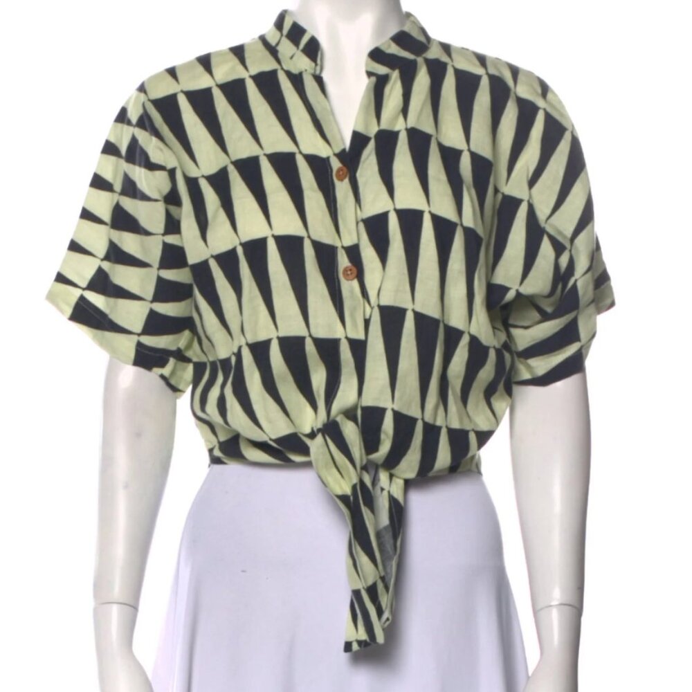 Cala de la Cruz Leroy linen crop top, Size S